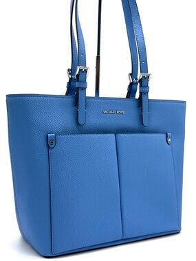 Michael Kors Jet Set Medium Pocket Tote Bag South Pacific Blue